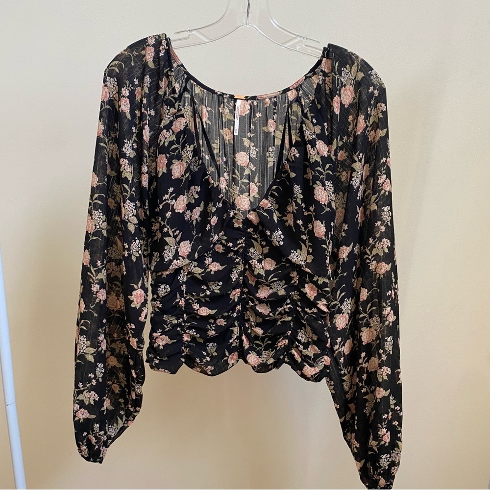 NWT Free People New Final Rose long sleeve blouse Sz M - Picture 3 of 8